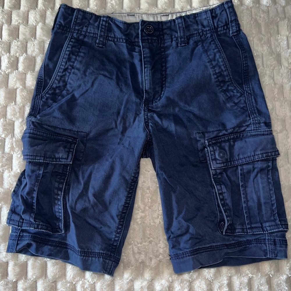 Boys Gap dark blue cargo shorts, sz 8 slim